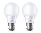 Wipro Garnet B22 7-Watt LED Bulb (Pack of 2, Cool Day Light)