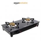 Lifelong LLGS09 Glass top Gas stove, 2 Burner Gas Stove, Black