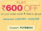 Flat Rs.600 OFF on Rs. 1999 ( Only for 2 Hours )