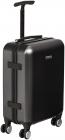 AmazonBasics Metallic Spinner Suitcase - Carry-on size, 55 x 40 x 20 cm, Black