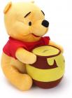 Disney Pooh with Pot plush sitting - 27 cm  (Yellow & Red)