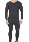 Younky Unisex Woolen Thermal Wear Top and Bottom Set (Black, Free Size)