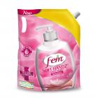 Fem Soft Handz Handwash Sensitive : Kills 99.9% Germs | Enriched with the goodness of Glycerine and Vanilla |1200+ washes liquid soap refill pack - 1500ml
