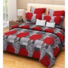 Home Candy 100% Cotton Red Roses Double Bed Sheet with 2 Pillow Covers