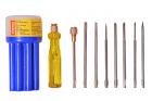 Visko 111 8 Blades Combination Screw Driver Set with Tester (Blue and White, 9-Pieces)