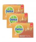 Dettol Classic Clean Gold Soap - 75 gm (Pack of 3)
