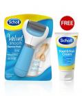 Scholl Velvet Smooth Express Pedi Electronic Foot File with Foot and Nail Cream Free