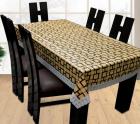 Yellow Weaves Printed 6 Seater Table Cover  (Mutlicolor, PVC)