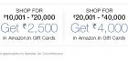 Get an Amazon.in Gift Card worth up to ₹4000 with every purchase