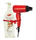 Dabur Almond Shampoo Intense Nourishment, 350ml with Hair Dryer