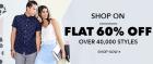 Flat 60% off on over 40,000 Styles