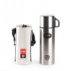 Cello Cup Style Stainless Steel Flask, 1 Litre, Silver