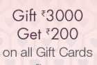 Get an Amazon.in Gift Card worth Rs.200 on purchase of Gift Cards of Rs. 3000 & above