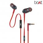 boAt BassHeads 225 In-Ear Super Extra Bass Headphones with One Button Mic (Red)