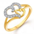 Meenaz American Diamond Gold Plated Jewellery Finger Rings For Girls And Women -401(10)