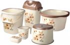 Nayasa Bathroom Set Deluxe, 6 pieces 25 L Plastic Bucket  (Brown)