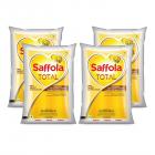 Saffola Total Refined Cooking Oil | Blended Rice Bran & Safflower Oil | Helps Manage Cholesterol | Pouch, 4 X 1L Pouch