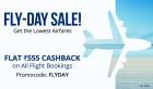 Flat Rs 555 Cashback on all flight Booking