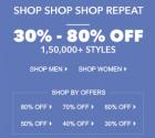 30% - 80% off on 1,50,000 styles + Extra 400 off on Rs. 1499 & above