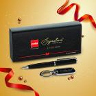 Cello Signature Ethos Special Giftset - Premium Metal Ball Pen with Keychain