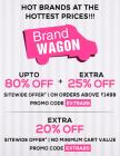 Upto 80% off + Extra 25% off on 1499 & above