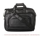 K London Black Artificial Leather Handmade Men Laptop Bag Cross Over Shoulder Messenger Bag Office Bag (1102_Black)