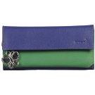 Butterflies Textured Finish Wallet (Electric Blue & Green)(BNS 2039)