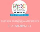Clothing, Footwear &Accessories @ Flat 50 - 80% off