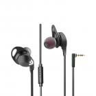 Envent Beatz 302-Black Wired Flat Cabled Earphone with Mic