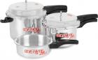 Surya Accent Super Saver combo pack 5 L, 3 L, 2 L Pressure Cooker  (Aluminium)