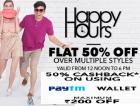 Flat 50% off + 50% cashback on using Paytm Wallet