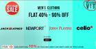 Mens clothing flat 40% to 90% off