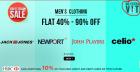 Mens clothing flat 40% to 90% off