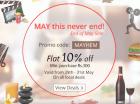 10% OFF on Local deals. Valid from 29 to 31st May