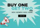 Buy 1 & Get 2 Free On Apparel & Accessories + Extra 10% Cashback