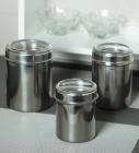 Dynore Silver Canister, 500 ML, 700 ML, 1000 ML, Set of 3