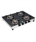 Black Pearl Plasma Four Burner Toughened Glass Gas Stove