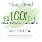 Rs.1001 off on orders above Rs.2999