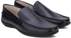 Woodland Leather Loafers For Men  (Black)