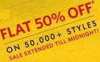 Rush Hour Sale Flat 50% off