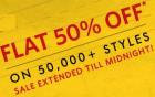 Rush Hour Sale Flat 50% off