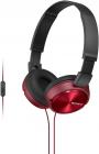 Sony MDRZX310APRCE Wired Headset with Mic  (Red, Over the Ear)