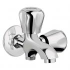 Hindware F100004Qt Contessa 2 In 1 Bib Tap with Wall Flange (Chrome)