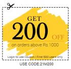 ₹200 off on orders above ₹ 1,000