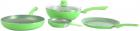 Wonderchef Royal Velvet Green Set of 4Pcs - Induction Base Induction Bottom Cookware Set  (Aluminium, 4 - Piece)