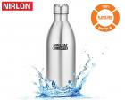 Nirlon Stainless Steel Water Bottle, 1 Litre, Silver (FB_48844)