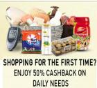 50% Cashback On Daily Needs Product for new users