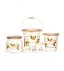 Cello Blossom 5 Piece Plastic Bucket, Small, Brown