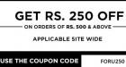 Rs. 250 off on 500 & above