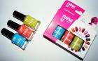 NewU Nail Enamel Party Carmine Pink + Green Apple + French Blue (Pack of 3)